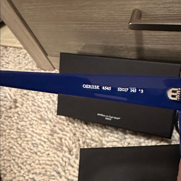 Off-White Navy Rectangular Sunglasses 53 17 145 Brand New Hartford unisex main image 6